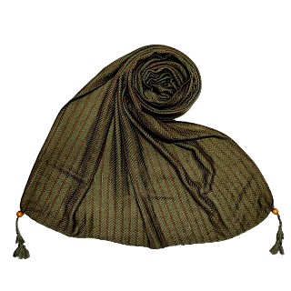 Multicolor threaded liner hijab - Dark green